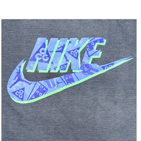 Vintage Nike ACG Crewneck Air Jordan Aqua Gear International Logo Black Mens L - Picture 2 of 6